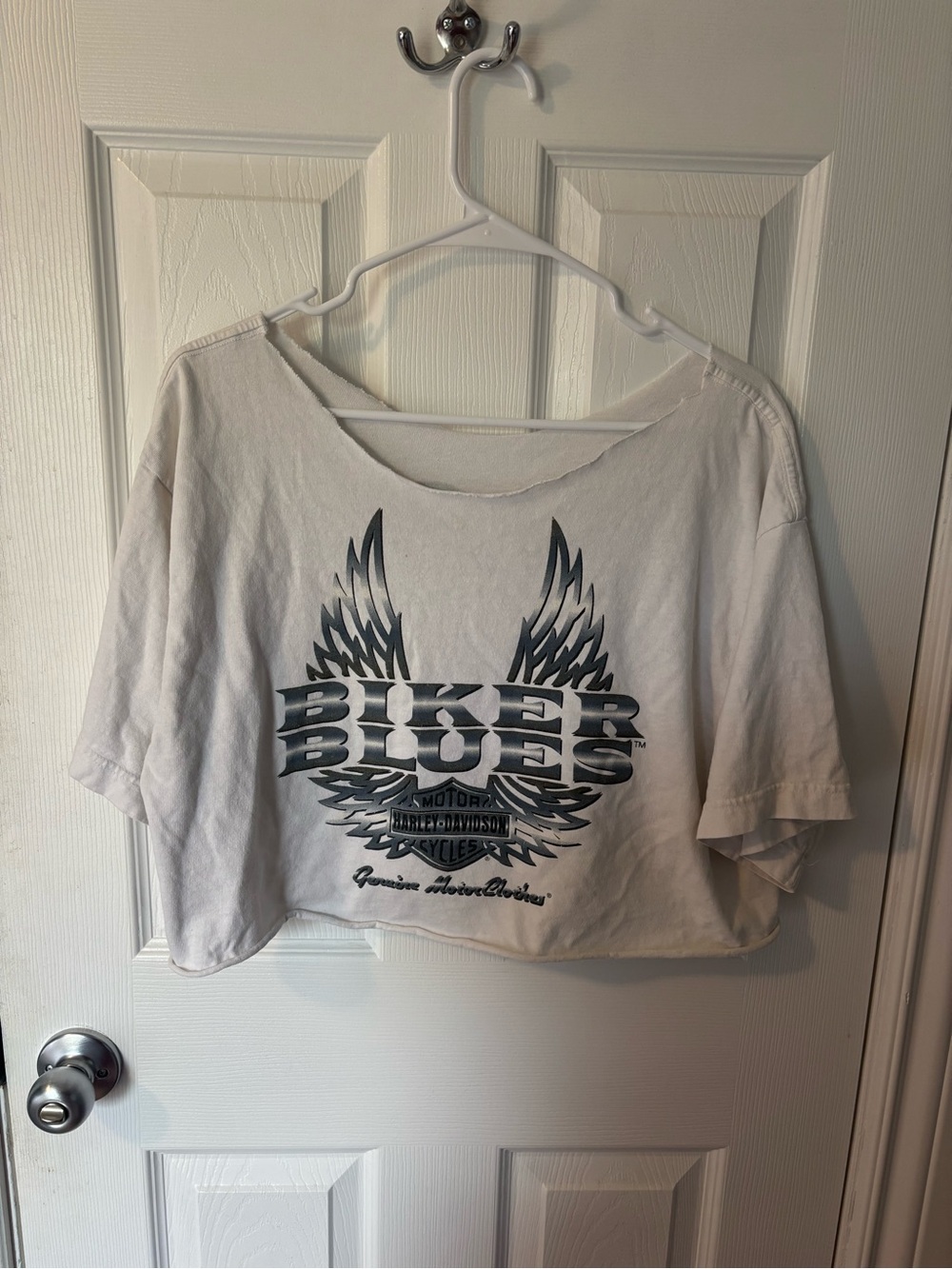 Vintage Harley Davidson Biker Graphic Cropped Tee